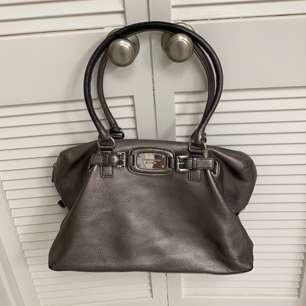 Silver Michael Kors large shoulder bag